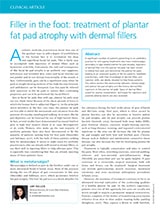Filler in the foot: treatment of plantar fat pad atrophy with dermal fillers